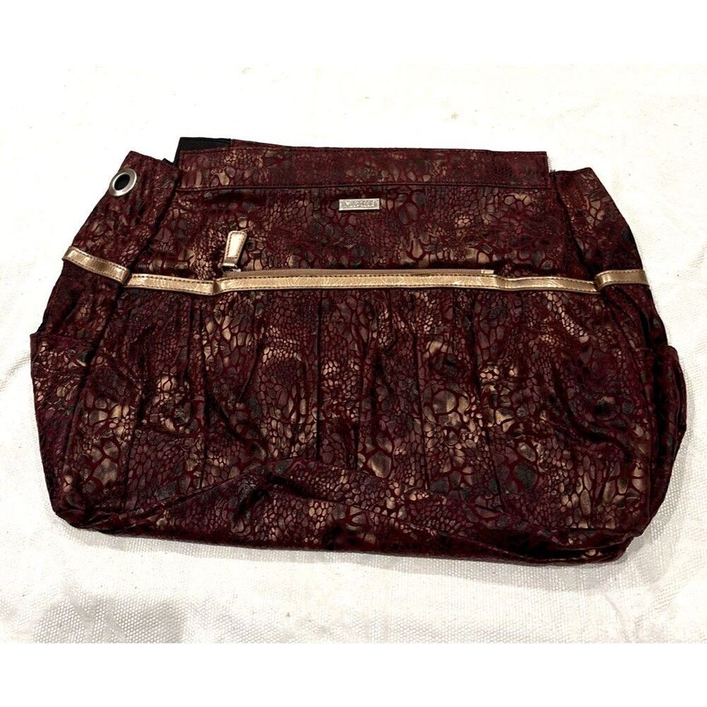 Miche Bag Pheobe Fabric Burgundy Faux Leather Large Handbag Shell New W/O Tags